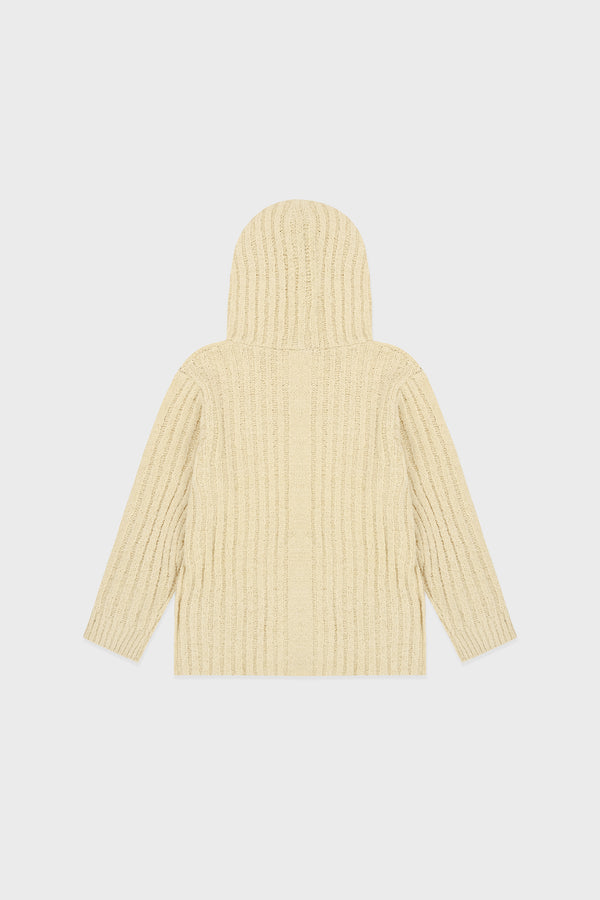 Enavant OVERSIZED KNIT HOODIE in the color Beige