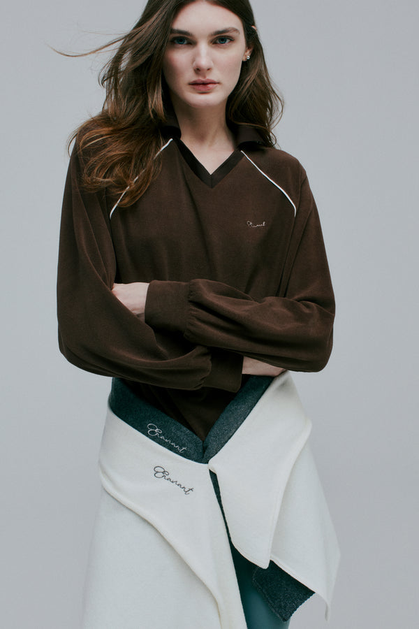 Enavant OVERSIZED TERRY TRACK TOP in the color Brown