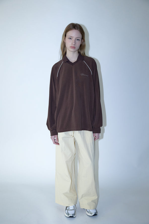 Enavant OVERSIZED TERRY TRACK TOP in the color Brown