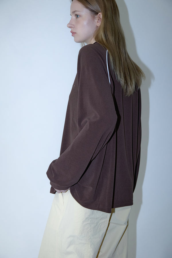 Enavant OVERSIZED TERRY TRACK TOP in the color Brown