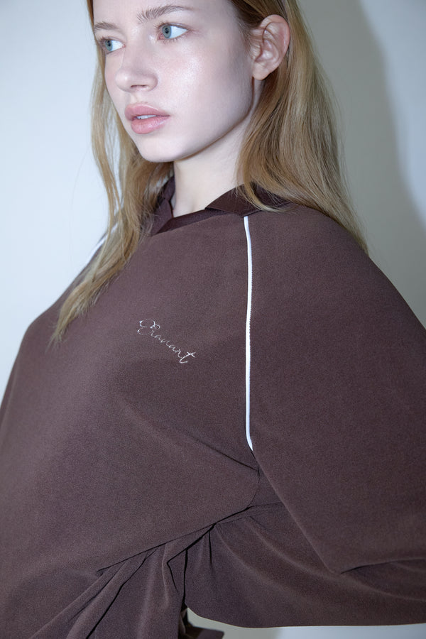 Enavant OVERSIZED TERRY TRACK TOP in the color Brown