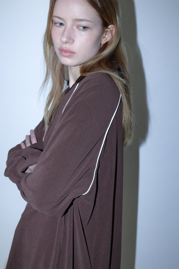 Enavant OVERSIZED TERRY TRACK TOP in the color Brown