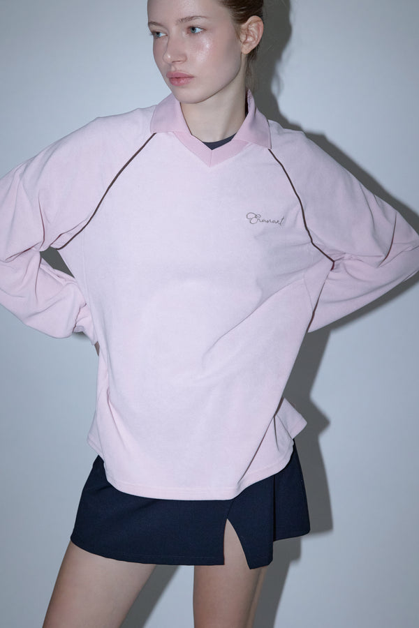 Enavant OVERSIZED TERRY TRACK TOP in the color Pink