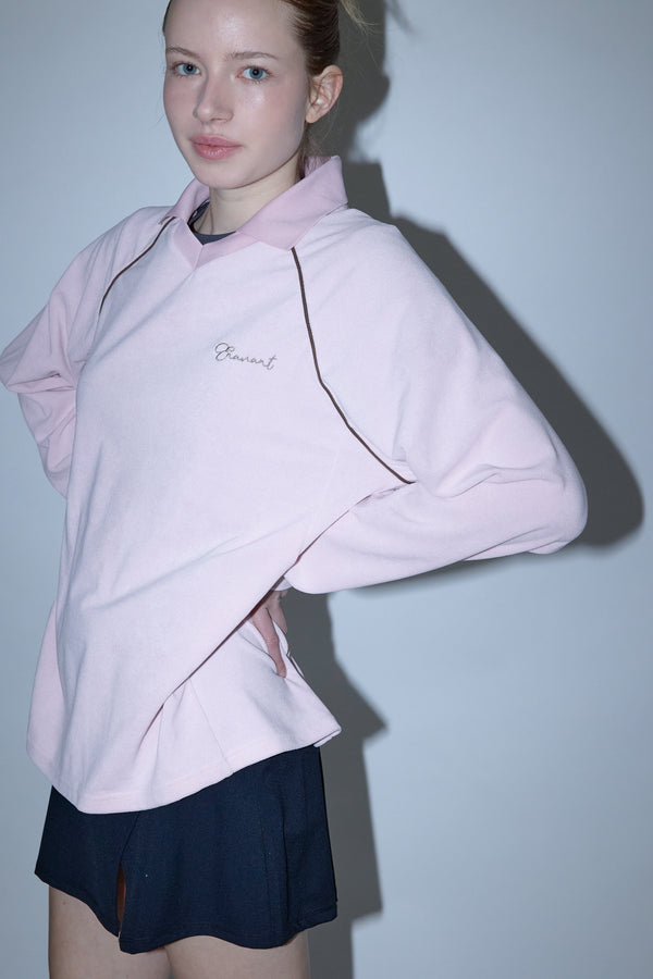 Enavant OVERSIZED TERRY TRACK TOP in the color Pink