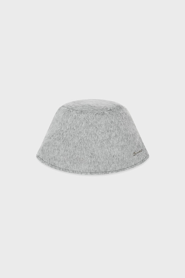 Enavant REVERSIBLE FLEECE BUCKET HAT in the color Gray-Gray