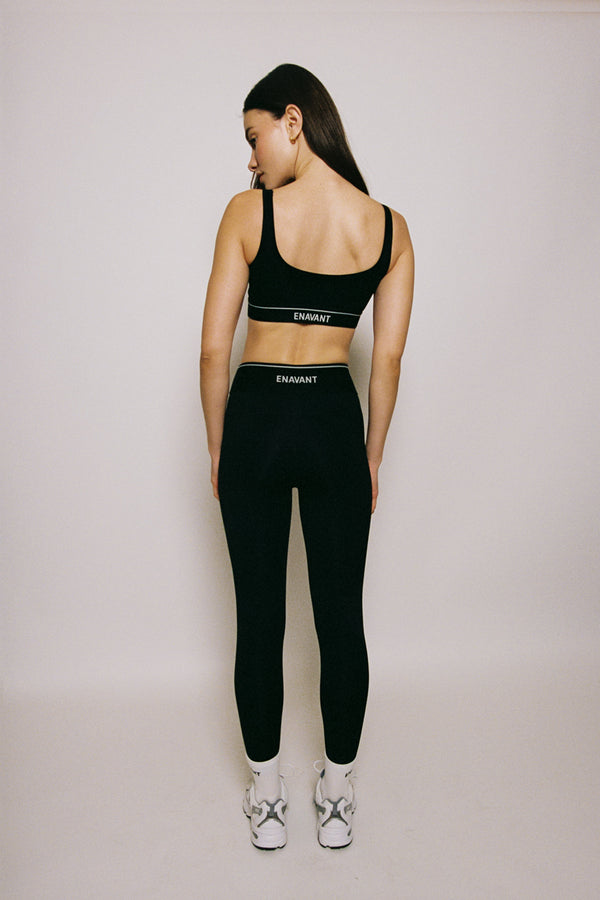 Enavant RILEY BANDED LEGGING in the color Black