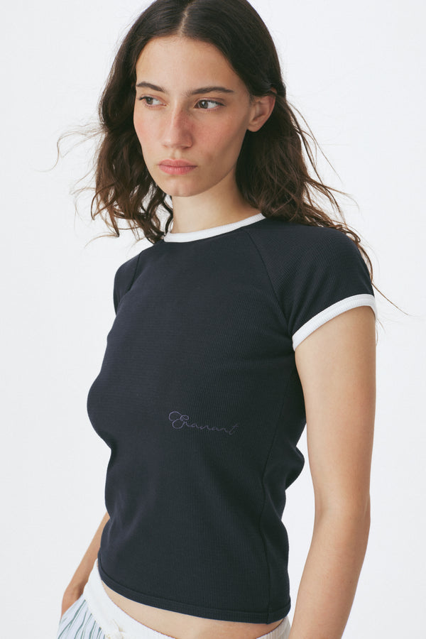 Enavant Ringer t-shirt in the color Navy/White