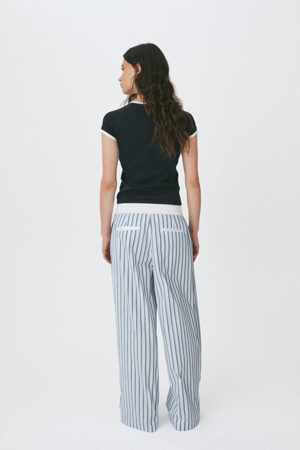Enavant Ringer t-shirt in the color Navy/White