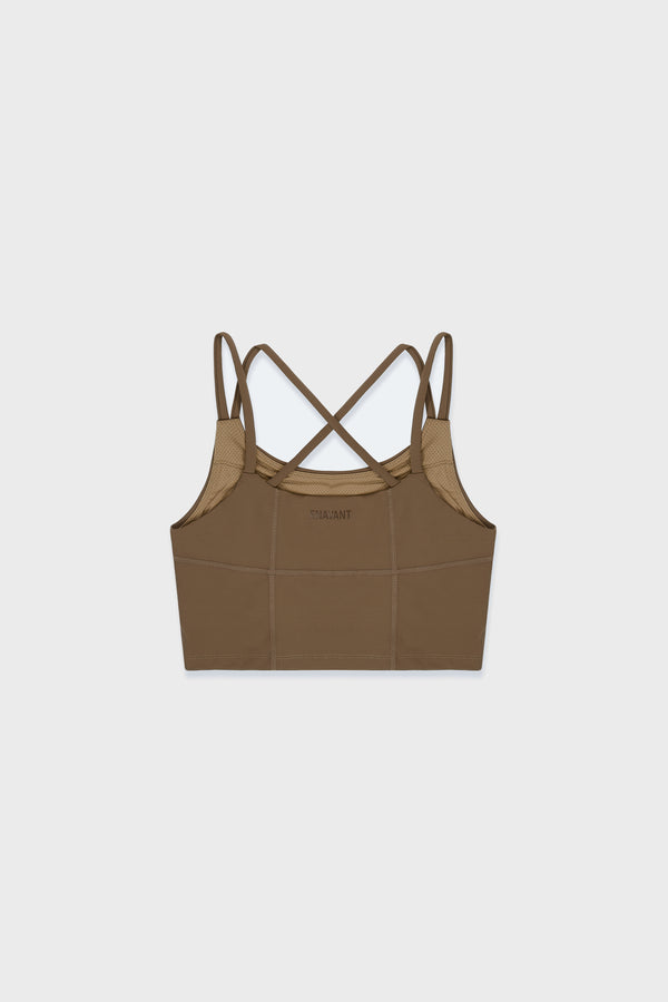 Enavant SIENNA STRAP BRA TOP in the color Coffee