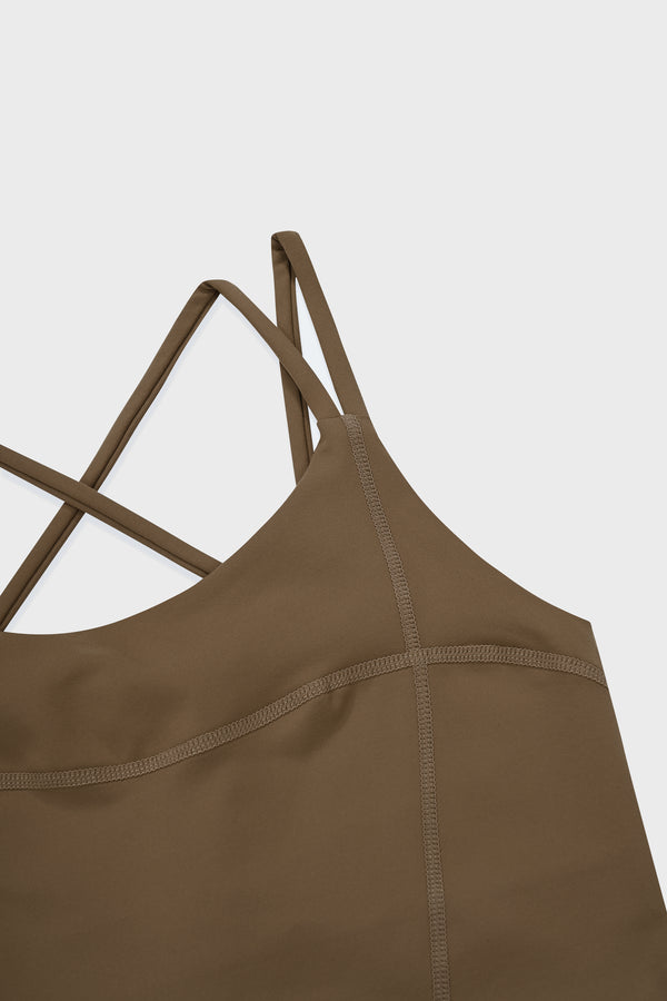 Enavant SIENNA STRAP BRA TOP in the color Coffee