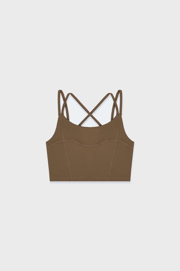 Enavant SIENNA STRAP BRA TOP in the color Coffee