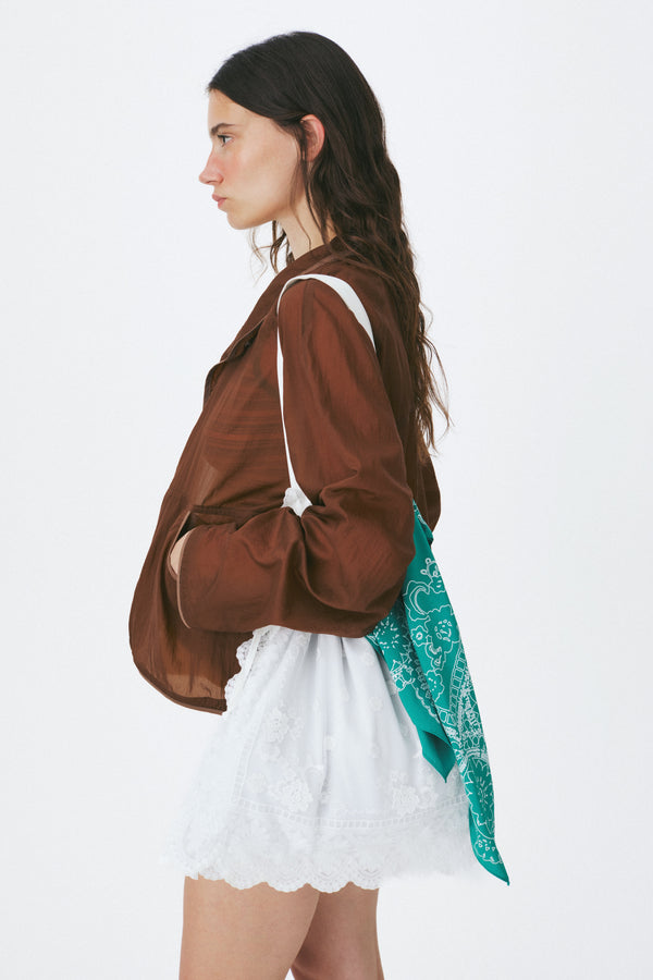 Enavant Sheer button-up windbreaker in the color Brown