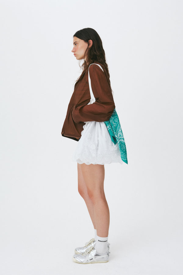 Enavant Sheer button-up windbreaker in the color Brown