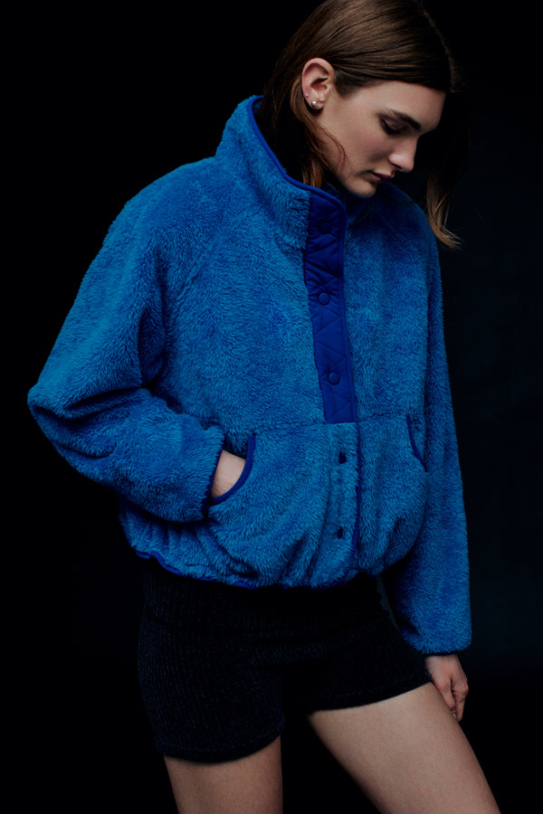 Enavant TEDDY SHERPA JACKET in the color Blue