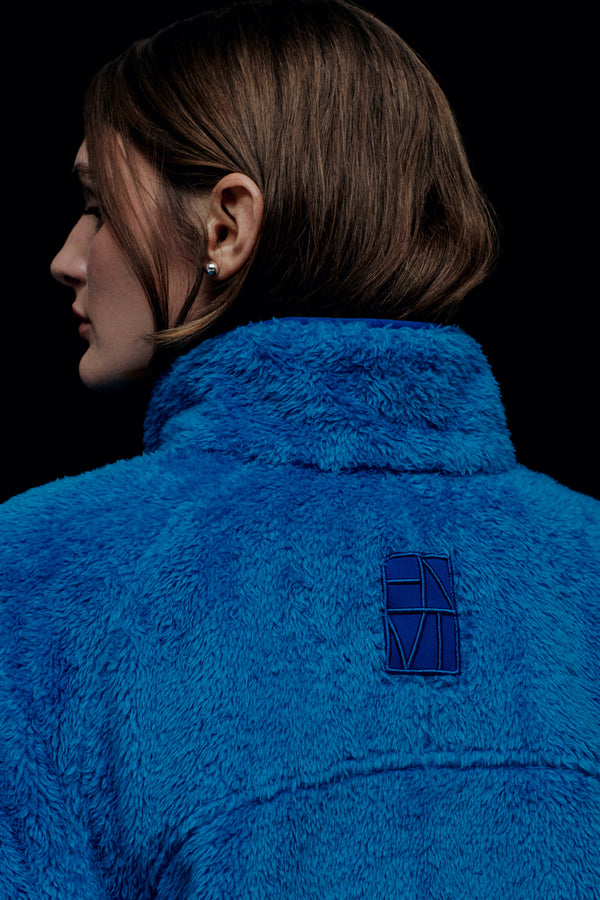 Enavant TEDDY SHERPA JACKET in the color Blue