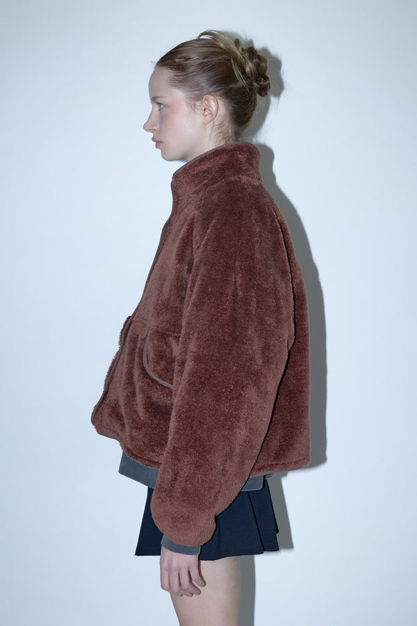 Enavant TEDDY SHERPA JACKET in the color Brown