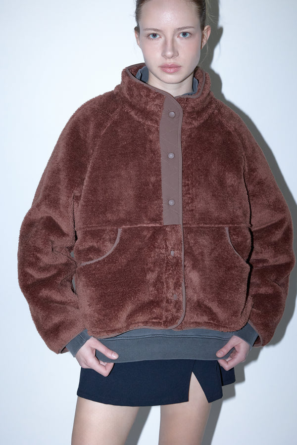 Enavant TEDDY SHERPA JACKET in the color Brown