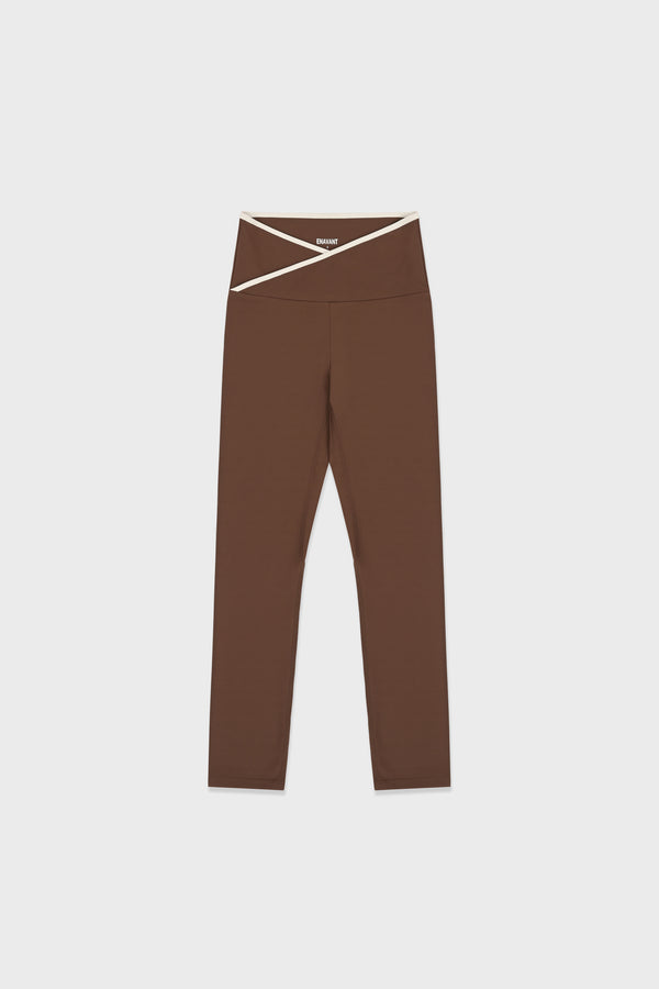 Enavant TRIM WAISTLINE LEGGING in the color Brown