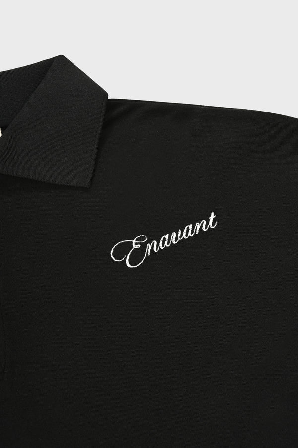 Enavant VICTORIA TERRY POLO TOP in the color Black