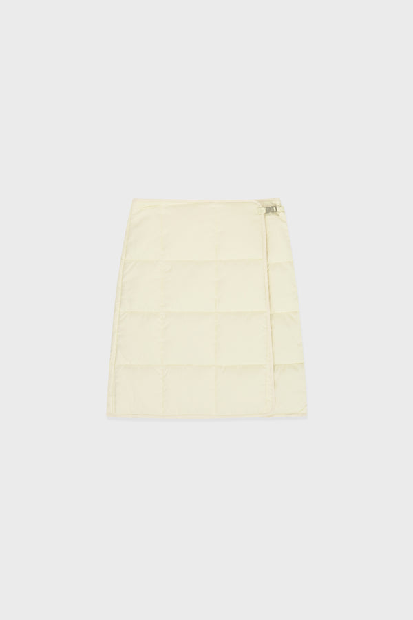 Enavant WRAP-EFFECT MIDI PADDED SKIRT in the color Ivory