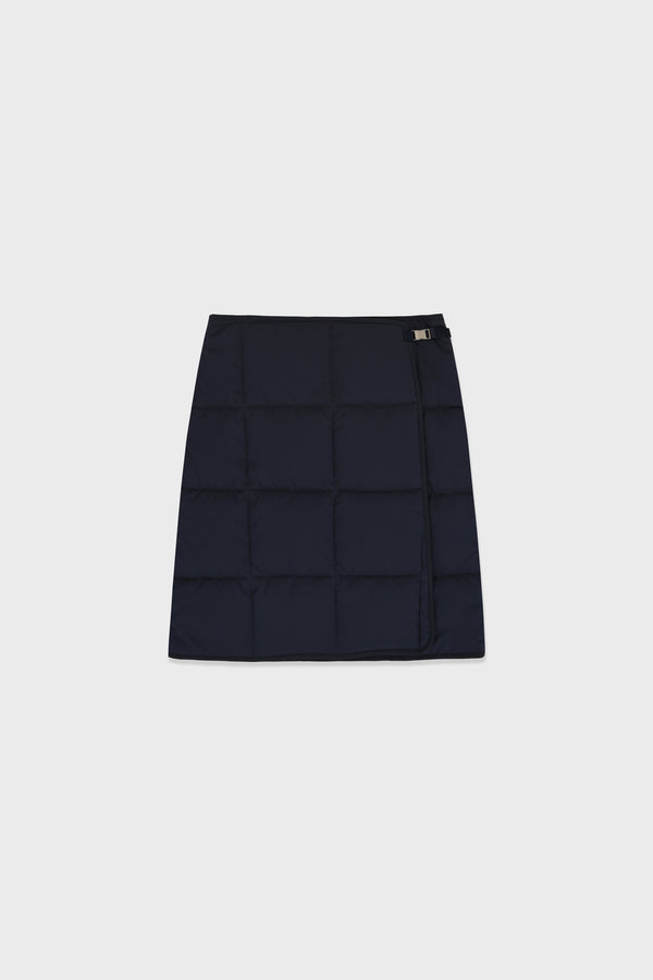 Enavant WRAP-EFFECT MIDI PADDED SKIRT in the color Navy