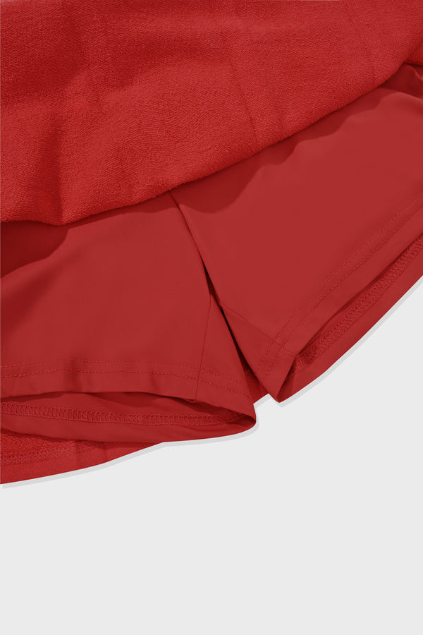 Enavant DYLAN PLEATED SKIRT in the color Red