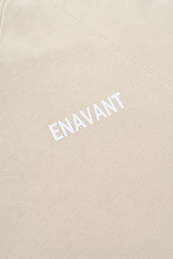 Enavant DYLAN V-NECK SWEATSHIRT in the color Coconut Beige