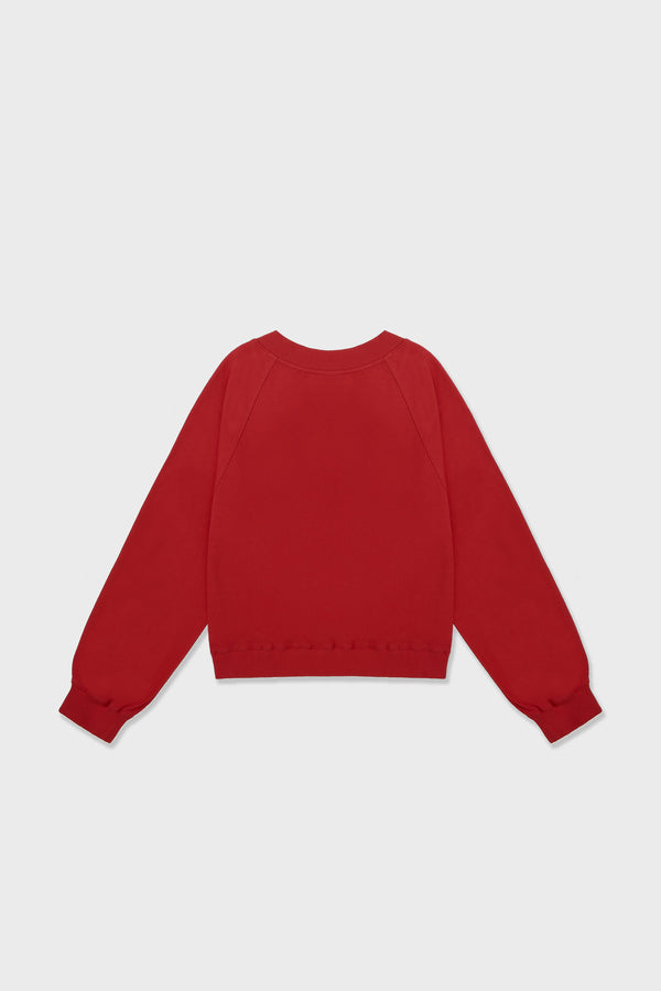 Enavant DYLAN V-NECK SWEATSHIRT in the color Red