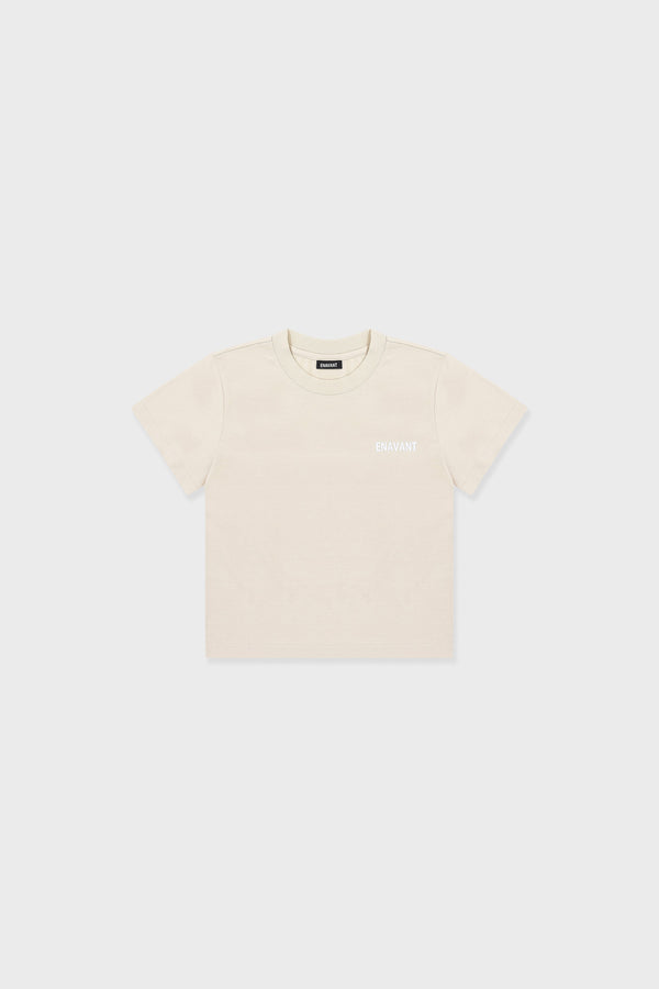 Enavant Enavant Cropped Cotton T-shirt in the color Beige