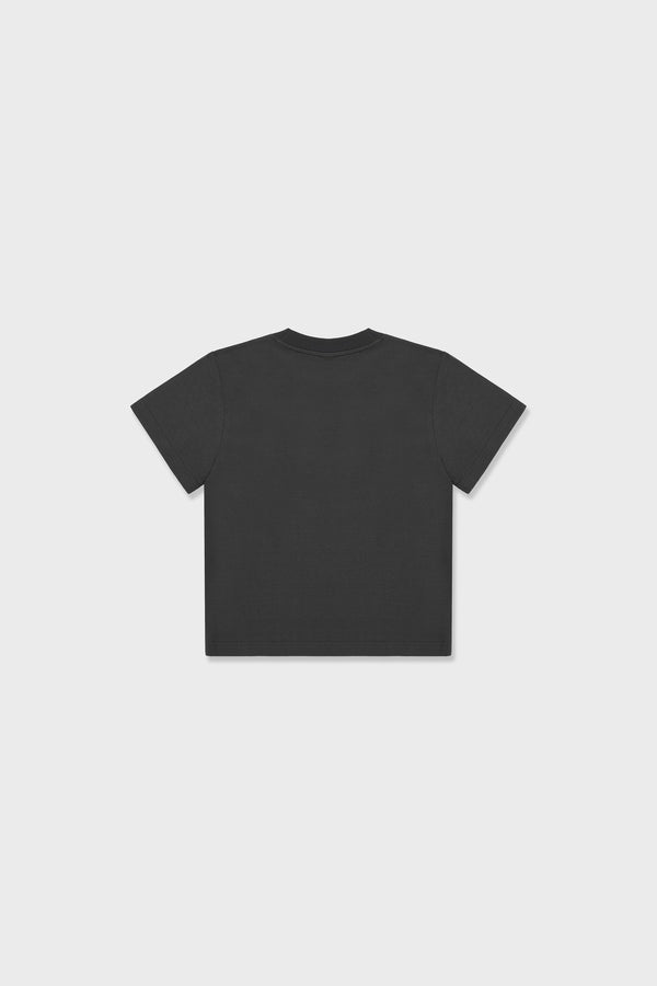 Enavant Enavant Cropped Cotton T-shirt in the color Dark Gray