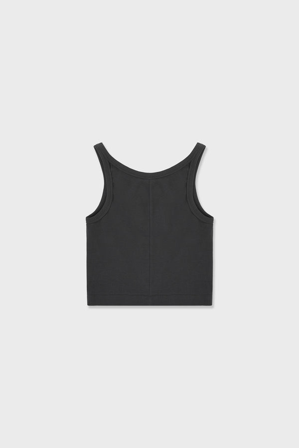 Enavant RAY RIBBED TANK TOP in the color Dark Gray